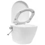 Inodoro WC de pared sin bordes cisterna oculta cerámica blanco de vidaXL, Baños - Ref: Foro24-3055348, Precio: 379,17 €, Desc...