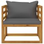 Muebles de jardín 7 pzas cojines madera maciza de acacia de vidaXL, Conjuntos de jardín - Ref: Foro24-3057629, Precio: 669,23...