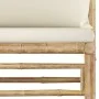8-piece garden furniture set made of bamboo with cream white cushions by vidaXL, Garden sets - Ref: Foro24-3058249, Price: 85...