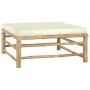 8-piece garden furniture set made of bamboo with cream white cushions by vidaXL, Garden sets - Ref: Foro24-3058249, Price: 85...