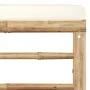 8-piece garden furniture set made of bamboo with cream white cushions by vidaXL, Garden sets - Ref: Foro24-3058249, Price: 85...