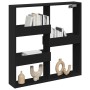 Armario de pared madera de ingeniería negro 80x15x80 cm en Estanterías | Comprar online en Foru.es
