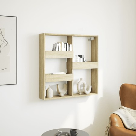 Armario de pared madera de ingeniería roble Sonoma 80x15x80 cm en Estanterías | Comprar online en Foru.es