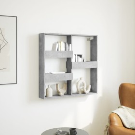 Armario de pared madera ingeniería gris hormigón 80x15x80 cm en Estanterías | Comprar online en Foru.es