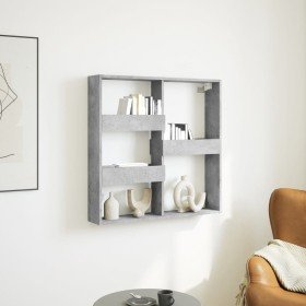 Armario de pared madera ingeniería gris hormigón 80x15x80 cm en Estanterías | Comprar online en Foru.es