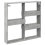 Armario de pared madera ingeniería gris hormigón 80x15x80 cm en Estanterías | Comprar online en Foru.es