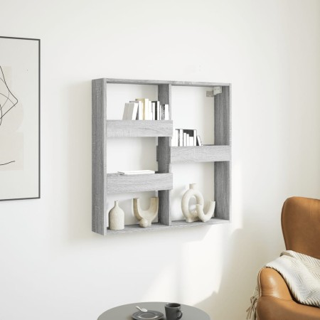 Armario de pared madera de ingeniería gris Sonoma 80x15x80 cm en Estanterías | Comprar online en Foru.es