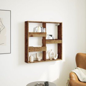 Armario de pared madera ingeniería madera envejecida 80x15x80cm en Estanterías | Comprar online en Foru.es