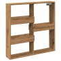 Armario de pared madera ingeniería roble artesanal 80x15x80 cm en Estanterías | Comprar online en Foru.es