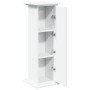 Pedestal expositor con almacenaje madera blanco 31x30x90 cm en Soportes para macetas | Comprar online en Foru.es