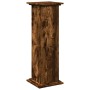 Pedestal expositor con almacenaje roble ahumado 31x30x90 cm en Soportes para macetas | Comprar online en Foru.es