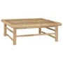 Set de muebles de jardín 7 piezas bambú y cojines blanco crema de vidaXL, Conjuntos de jardín - Ref: Foro24-3058199, Precio: ...