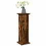 Pedestal expositor con almacenaje roble ahumado 31x30x90 cm en Soportes para macetas | Comprar online en Foru.es