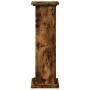 Pedestal expositor con almacenaje roble ahumado 31x30x90 cm en Soportes para macetas | Comprar online en Foru.es