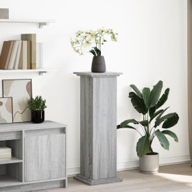 Pedestal expositor con almacenaje gris Sonoma 31x30x90 cm en Soportes para macetas | Comprar online en Foru.es