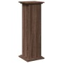 Pedestal expositor con almacenaje marrón roble 31x30x90 cm en Soportes para macetas | Comprar online en Foru.es