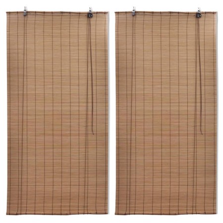 Estor enrollable de bambú 2 unidades marrón 80x160 cm de vidaXL, Persianas y estores - Ref: Foro24-3057518, Precio: 33,59 €, ...