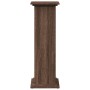 Pedestal expositor con almacenaje marrón roble 31x30x90 cm en Soportes para macetas | Comprar online en Foru.es