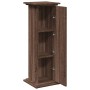 Pedestal expositor con almacenaje marrón roble 31x30x90 cm en Soportes para macetas | Comprar online en Foru.es