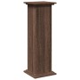 Pedestal expositor con almacenaje marrón roble 31x30x90 cm en Soportes para macetas | Comprar online en Foru.es
