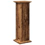 Pedestal expositor con almacenaje madera envejecida 31x30x90 cm en Soportes para macetas | Comprar online en Foru.es