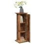 Pedestal expositor con almacenaje madera envejecida 31x30x90 cm en Soportes para macetas | Comprar online en Foru.es