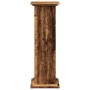 Pedestal expositor con almacenaje madera envejecida 31x30x90 cm en Soportes para macetas | Comprar online en Foru.es