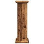 Pedestal expositor con almacenaje madera envejecida 31x30x90 cm en Soportes para macetas | Comprar online en Foru.es
