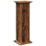 Pedestal expositor con almacenaje madera envejecida 31x30x90 cm en Soportes para macetas | Comprar online en Foru.es