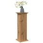Pedestal expositor con almacenaje roble artisan 31x30x90 cm en Soportes para macetas | Comprar online en Foru.es