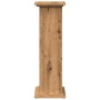 Pedestal expositor con almacenaje roble artisan 31x30x90 cm en Soportes para macetas | Comprar online en Foru.es