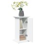 Pedestal expositor con almacenaje madera blanco 31x30x60 cm en Soportes para macetas | Comprar online en Foru.es