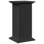 Pedestal expositor con almacenaje madera negro 31x30x60 cm en Soportes para macetas | Comprar online en Foru.es