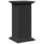 Pedestal expositor con almacenaje madera negro 31x30x60 cm en Soportes para macetas | Comprar online en Foru.es