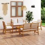 Muebles de jardín 5 pzas cojines madera maciza de acacia de vidaXL, Conjuntos de jardín - Ref: Foro24-3057786, Precio: 577,48...