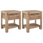 Mesitas de noche con cajones madera acacia maciza 40x30x48 cm de vidaXL, Mesitas de noche - Ref: Foro24-3057529, Precio: 126,...