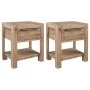 Mesitas de noche con cajones madera acacia maciza 40x30x48 cm de vidaXL, Mesitas de noche - Ref: Foro24-3057529, Precio: 125,...