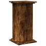Pedestal expositor con almacenaje roble ahumado 31x30x60 cm en Soportes para macetas | Comprar online en Foru.es