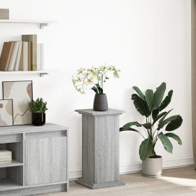 Pedestal expositor con almacenaje gris Sonoma 31x30x60 cm en Soportes para macetas | Comprar online en Foru.es