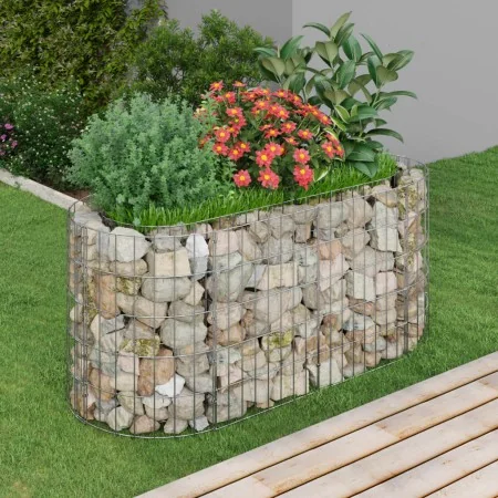 Arriate de gaviones de hierro galvanizado 120x50x50 cm de vidaXL, Maceteros y jardineras - Ref: Foro24-152024, Precio: 59,02 ...