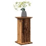 Pedestal expositor con almacenaje madera envejecida 31x30x60 cm en Soportes para macetas | Comprar online en Foru.es