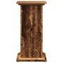 Pedestal expositor con almacenaje madera envejecida 31x30x60 cm en Soportes para macetas | Comprar online en Foru.es