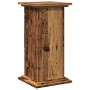 Pedestal expositor con almacenaje madera envejecida 31x30x60 cm en Soportes para macetas | Comprar online en Foru.es