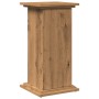 Pedestal expositor con almacenaje roble artisan 31x30x60 cm en Soportes para macetas | Comprar online en Foru.es