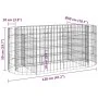 Arriate de gaviones de hierro galvanizado 120x50x50 cm de vidaXL, Maceteros y jardineras - Ref: Foro24-152024, Precio: 59,02 ...