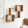 Mueble de pared madera ingeniería madera envejecida 78x18x71 cm en Estanterías | Comprar online en Foru.es