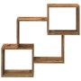 Mueble de pared madera ingeniería madera envejecida 78x18x71 cm en Estanterías | Comprar online en Foru.es