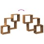 Mueble de pared madera ingeniería madera envejecida 78x18x71 cm en Estanterías | Comprar online en Foru.es
