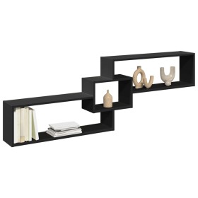 Armario de pared madera de ingeniería negro 158x18x53 cm en Estanterías | Comprar online en Foru.es