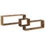 Mueble pared madera ingeniería madera envejecida 158x18x53 cm en Estanterías | Comprar online en Foru.es